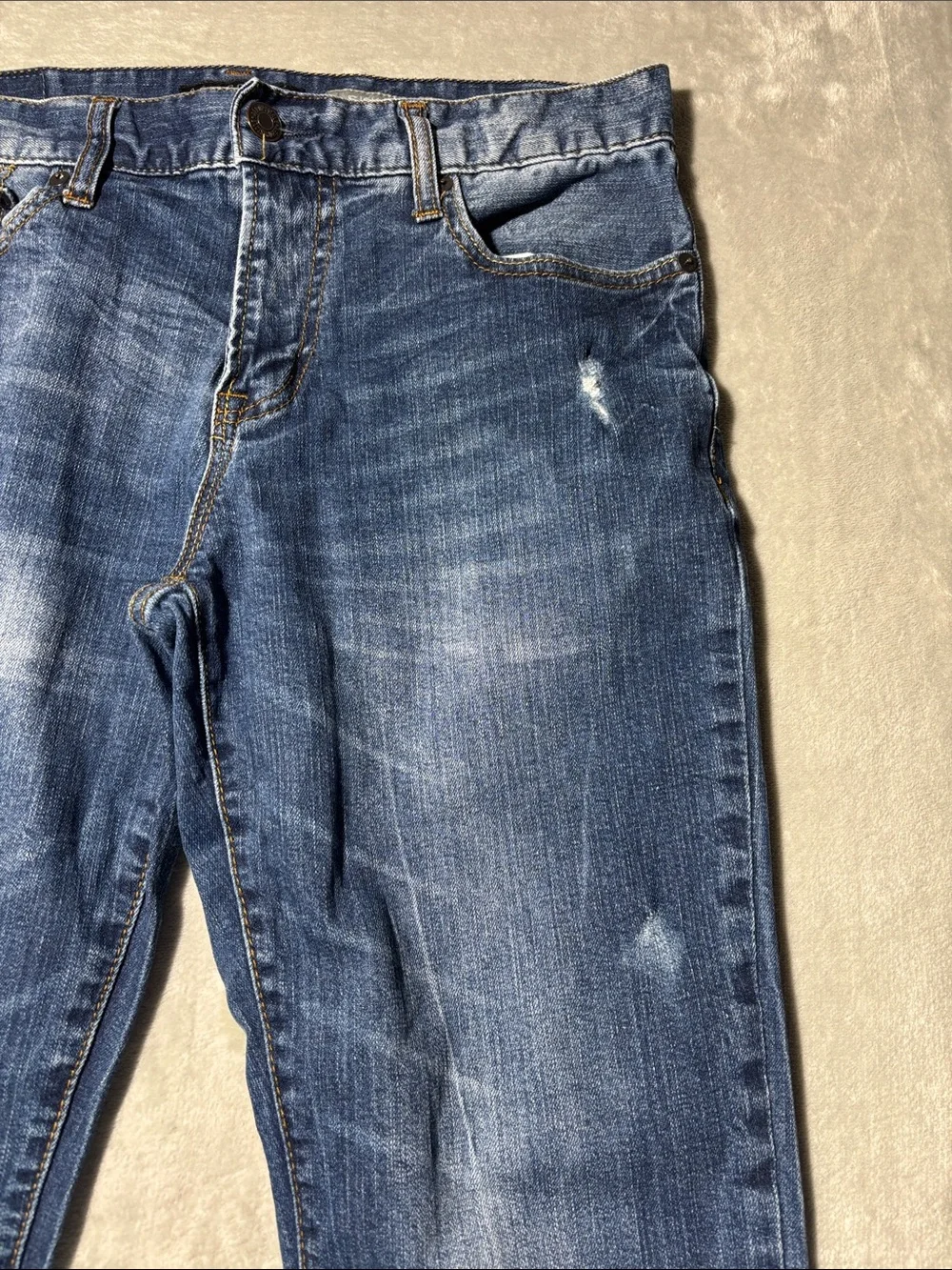 Aeropostale Men’s Skinny Jeans 31x32 Distressed Medium Wash Denim